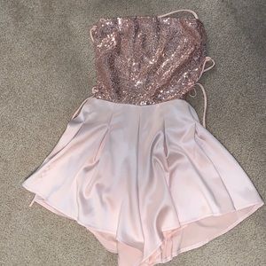 Lucy In The Sky pink sequin romper